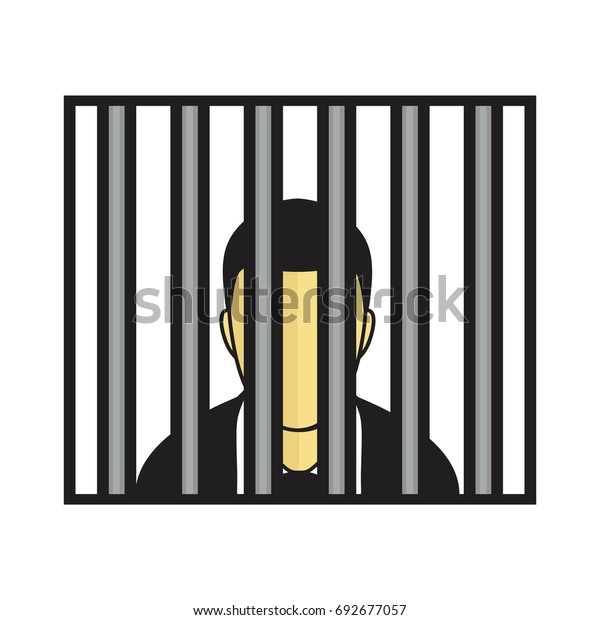 Prisoner Vector Icon Prisoner Jail Flat Stock Vector Royalty Free