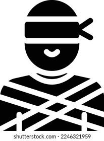 Gefangener-Vektorgrafik auf transparentem Hintergrund. Hochwertige Symbole. Glyphen Vektorsymbole für Konzept und Grafikdesign. 
