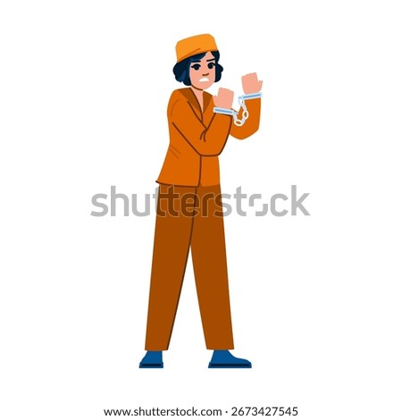 Prisoner wearing an orange uniform, displaying handcuffs, expressing frustration and anger over imprisonment, arrest, and the harsh realities of detention and confinement