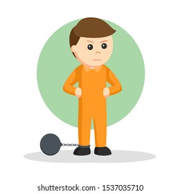 Prisoners in cells design vector illustration