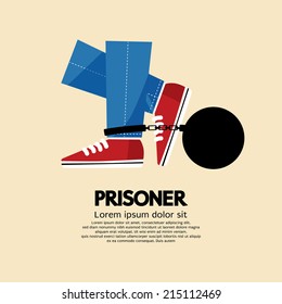 Prisoner's Iron Ball Vector Illustration