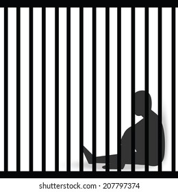 Prisoners in jail Vector