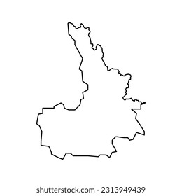 Pristina district map, districts of Kosovo. Vector illustration.