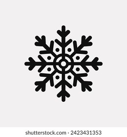 Pristine flurry snowflake icon - Simple Vector Illustration