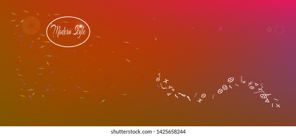 Pristine space and signs confetti. Background color. Minimal colorific illustration. The good Ultra Wide themed background illustration. Colorful cool abstraction. Fancy colored.