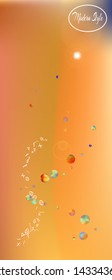 Pristine space and signs confetti. Background blend. Funny colorific illustration. A new Ultra Wide portrait collection background. Colorful crisp abstraction. Fancy colored theme.