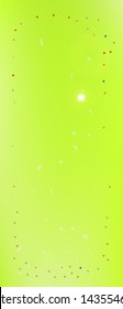 Pristine space and signs confetti. Creative colorific illustration. Background wallpaper. The good Ultra Wide themed background illustration, portrait. Colorful cool abstraction. Lime color theme.