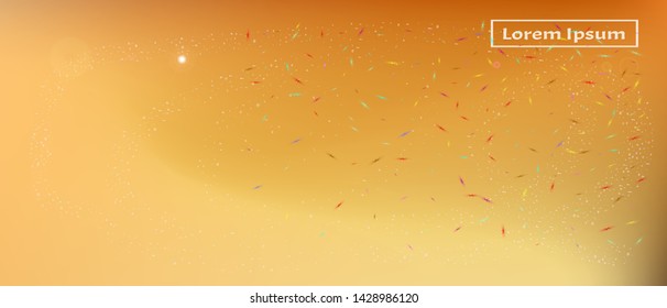 Pristine space and signs confetti. Minimal colorific illustration. Background bright. Abstract Ultra Wide background picture. Colorful breezy abstraction. Fancy colored.