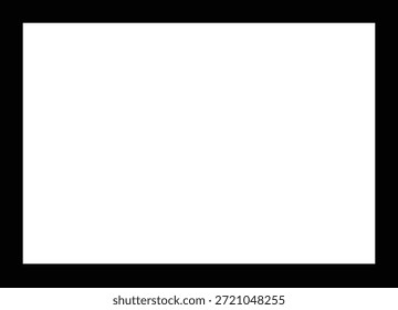 Un fondo blanco impecable con un borde negro elegante proporciona un lienzo limpio y versátil para diseños creativos