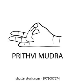 Prithvi Mudra Hand Gesture Vector Design Stock Vector (Royalty Free ...