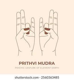 PRITHVI MUDRA. YOGA. Yogic hand gesture. Yoga hand mudra.