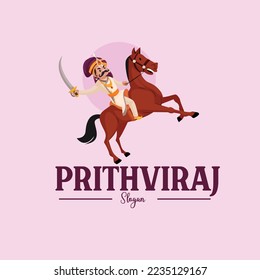 Prithviraj vector mascot logo template.