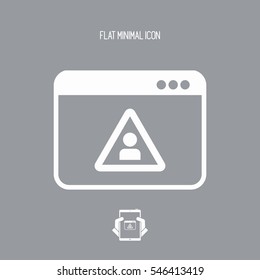 Privacy alert - Vector icon for computer website or application