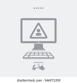 Privacy alert - Vector icon for computer website or application