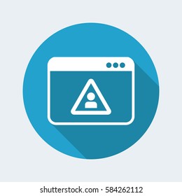 Privacy alert - Vector icon for computer website or application