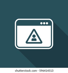 Privacy alert - Vector icon for computer website or application