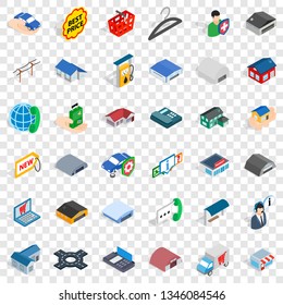 Privacy deposit icons set. Isometric style of 36 privacy deposit vector icons for web for any design