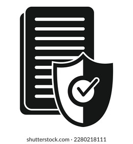 Privacy document icon simple vector. Personal data. Network data