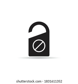 vectores de icono de colgador de puerta de privacidad en fondo blanco