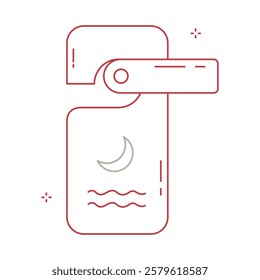 Privacy Door Hanger Tag Vector Icon Design