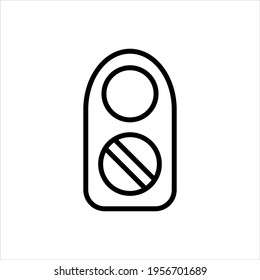 Privacy door hanger vector icon symbol design
