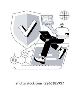 Privacy engineering abstract concept vector illustration. Security engineering, privacy model, safety architecture, personal data defense, product design, processing permissions abstract metaphor.