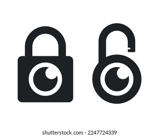  Privacy eye icon. Illustration vector