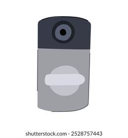 privacidade reconhecimento facial lock cartoon. tecnologia de acesso, software de vigilância, inovação de hardware reconhecimento facial lock sign.
