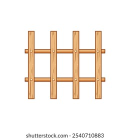 privacidade cerca madeira desenho animado. cedro de piquete, trilhos portas, lattice slats privacidade cerca madeira sinal. isolado símbolo vetor ilustração