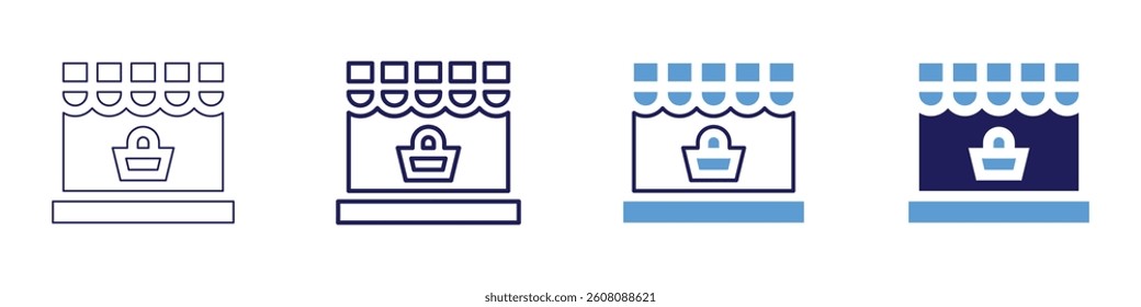 Privacy policy​ icon in 4 different styles. Thin Line, Line, Bold Line, Duotone. Duotone style. Editable stroke.