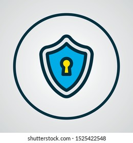 Privacy icon colored line symbol. Premium quality isolated safety element in trendy style.