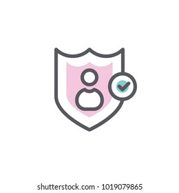 privacy icon. colored icon vector