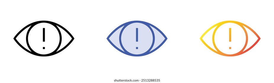 privacy icon. Linear, Blue Fill and Gradient Style Design Isolated On White Background