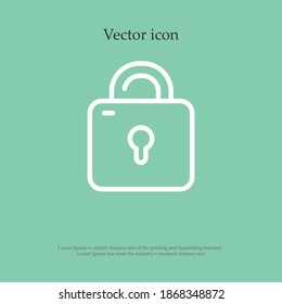 Icono de privacidad, ilustración del vector de contorno.