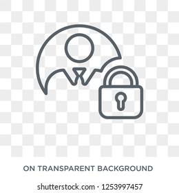 Privacy icon. Trendy flat vector Privacy icon on transparent background from Internet Security and Networking collection. High quality filled Privacy symbol use for web and mobile