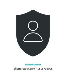 privacy icon vector illustration logo template for many purpose. Isolated on white background.