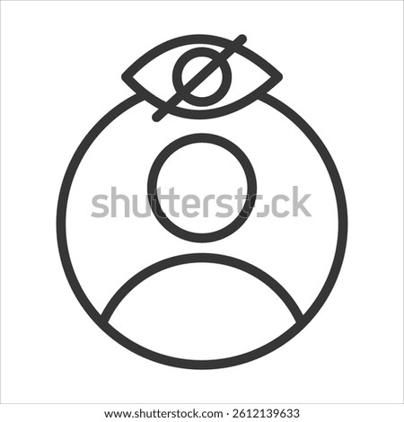 Privacy Icon Vector Illustration Outline