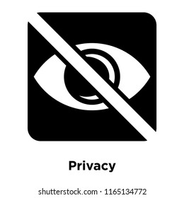 Privacy icon vector isolated on white background, Privacy transparent sign