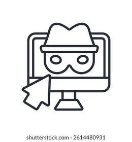 privacy icon. vector.Editable stroke.linear style sign for use web design,logo.Symbol illustration.