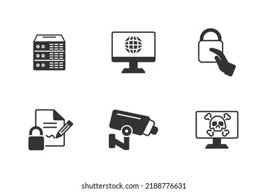 privacy icons set . privacy pack symbol vector elements for infographic web