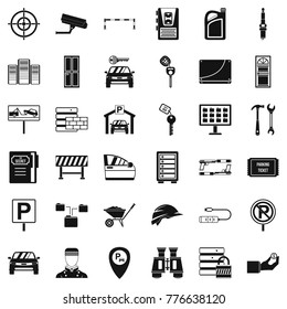 Privacy icons set. Simple style of 36 privacy vector icons for web isolated on white background