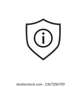 privacy information protection shield icon vector concept design template web
