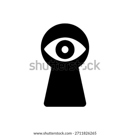 Privacy Invasion Warning Spy Icon Isolated On White Background 
