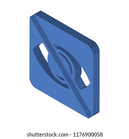 Privacy isometric left top view 3D icon