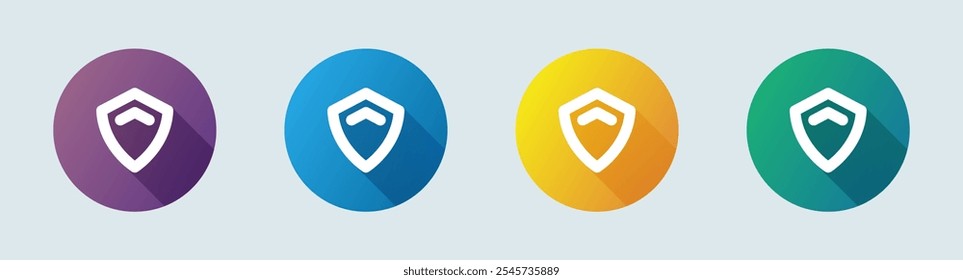 Privacy line icon in flat design style. Personal data signs vector illustration.