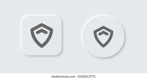 Privacy line icon in neomorphic design style. Personal data signs vector illustration.