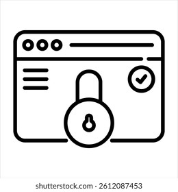 Privacy Line Icon Vector Illustration