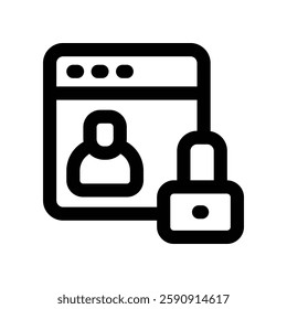 privacy line icon. vector icon for your website, mobile, presentation, and logo design.