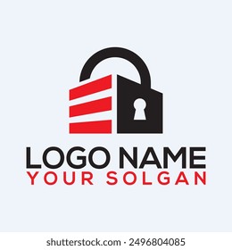 Privacy Lock Continuous Line Editable Icon, locker room logo vector icon illustration set collection