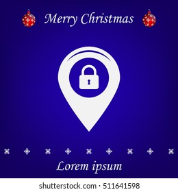 privacy lock icon, icon map pin.